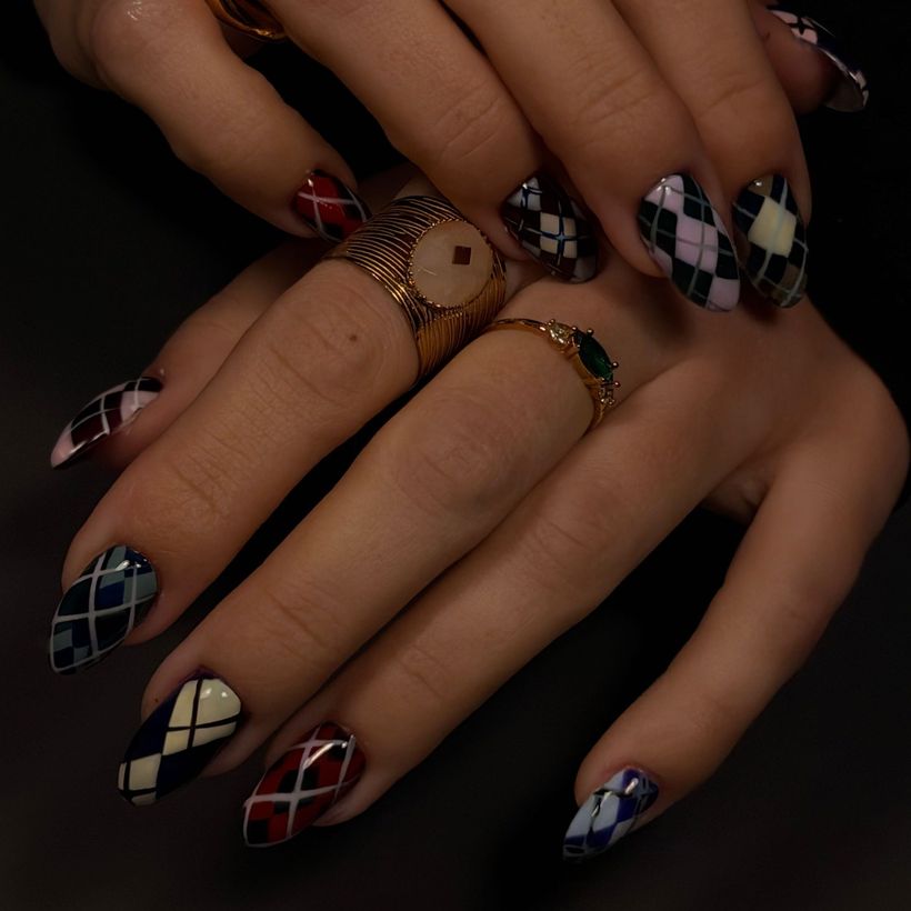 French damier — Sassy Nails Club